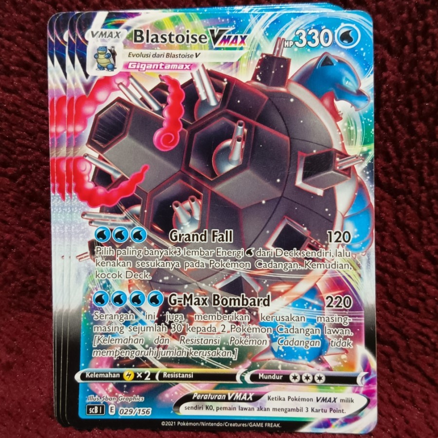 Blastoise VMAX v max TD scb 029/156 - Pokemon TCG Indonesia