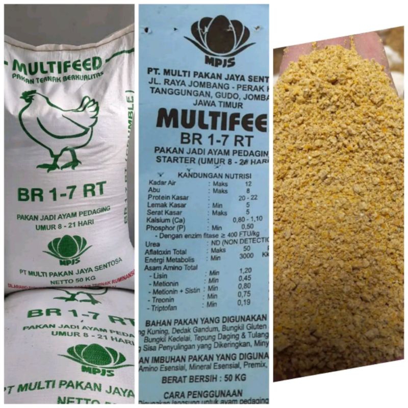 Br 1 multifeed pakan jadi ayam pedaging Pur ayam 1 kg