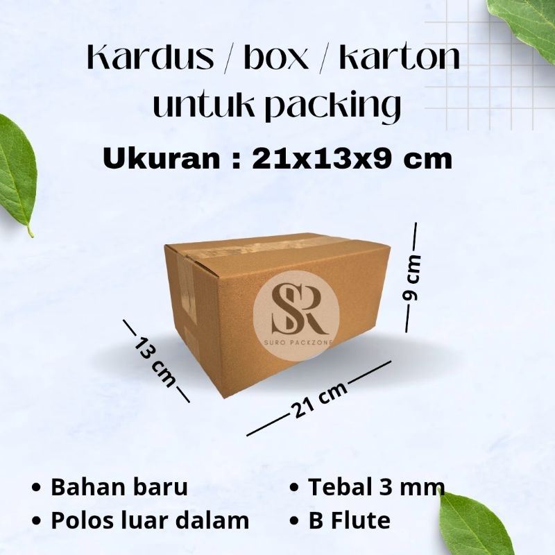 

Kardus Packing Ukuran 21x13x9 cm / Box Packing / Karton Packing Polos Baru dan Tebal