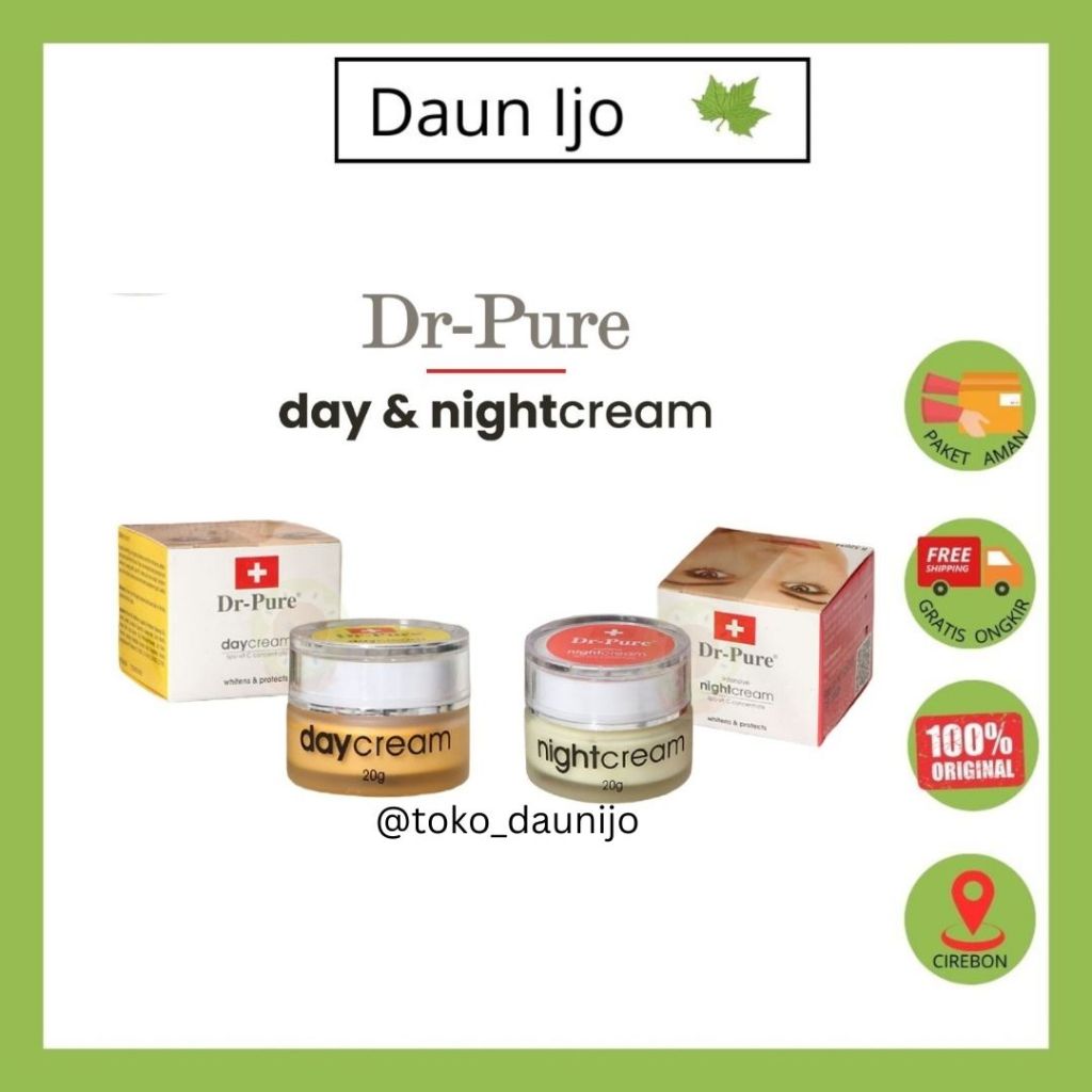 DR PURE DAY CREAM - DR PURE NIGHT CREAM (KRIM SIANG / MALAM)