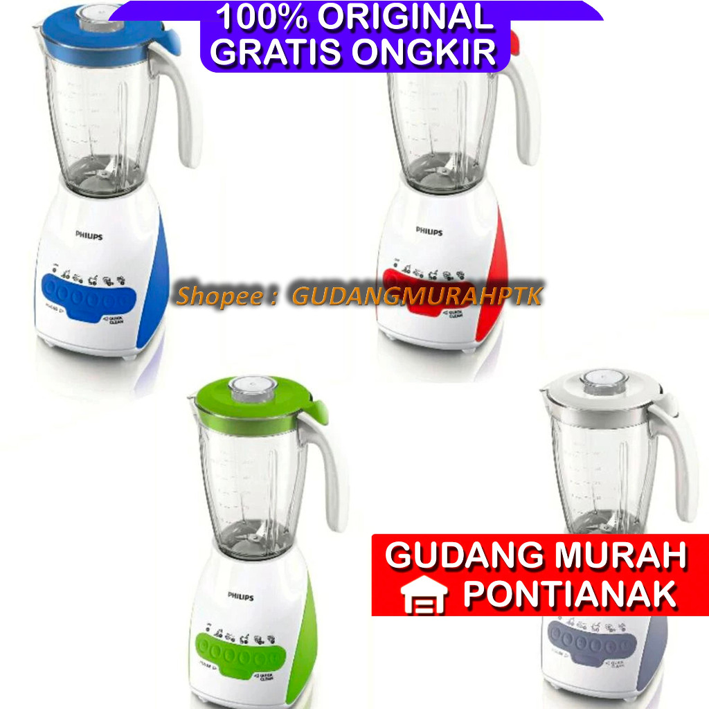 Blender philips HR2115 jumbo 2liter plastik KUAT DAN TAHAN PEMAKAIAN TERUS MENERUS