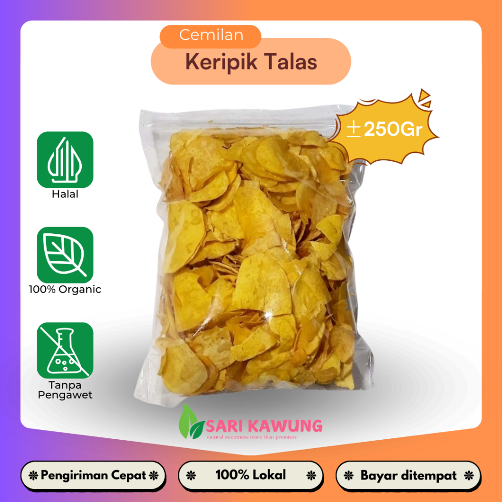 

Keripik Talas Bogor Asin Gurih 250 Gram