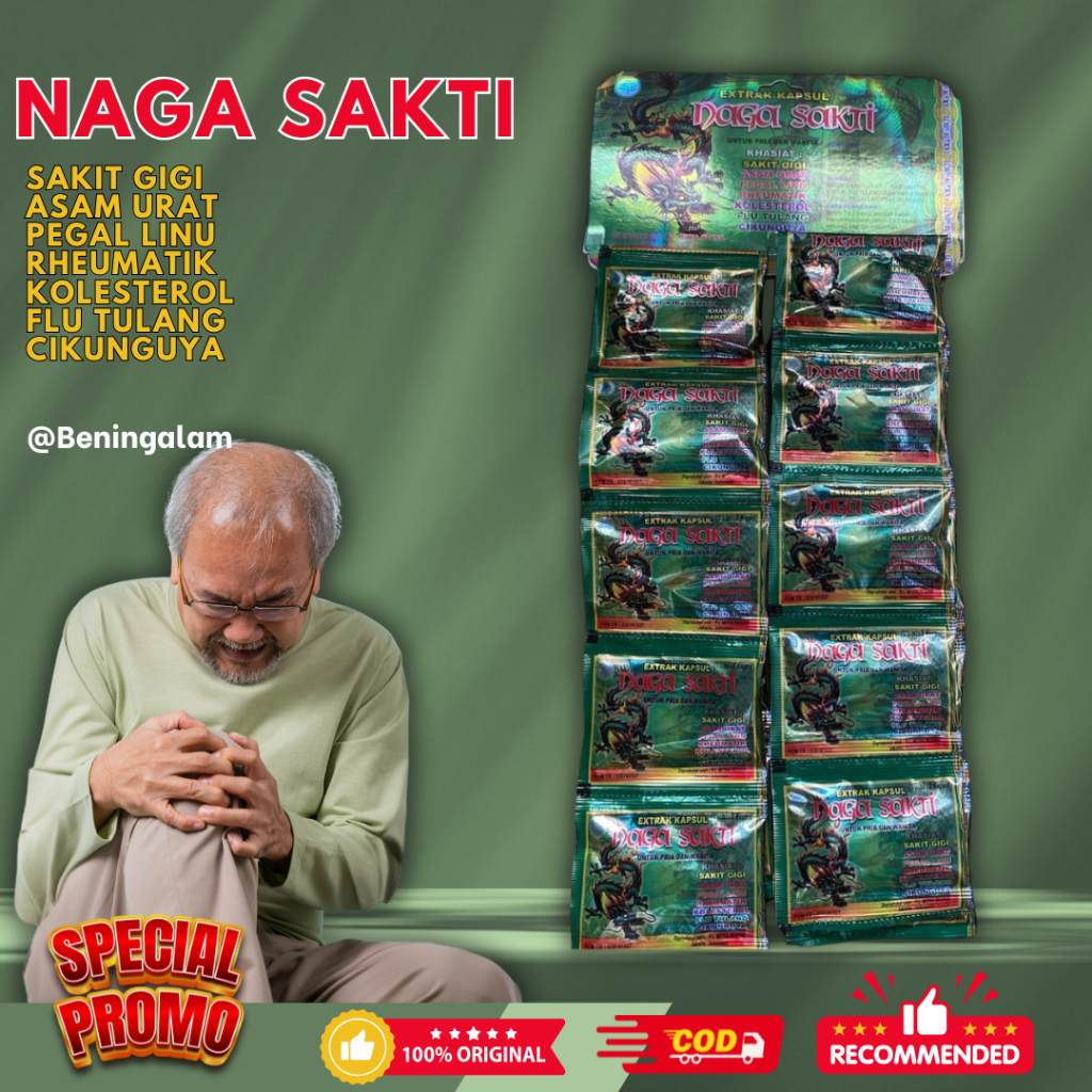 

Herbal Asam Urat Nyeri Sendi Naga Sakti Kapsul Original 20 Sachet