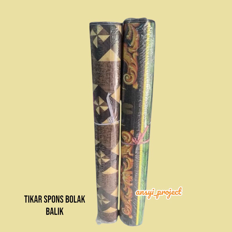 Tikar busa spon plastik bolak balik /tikar piknik tebal