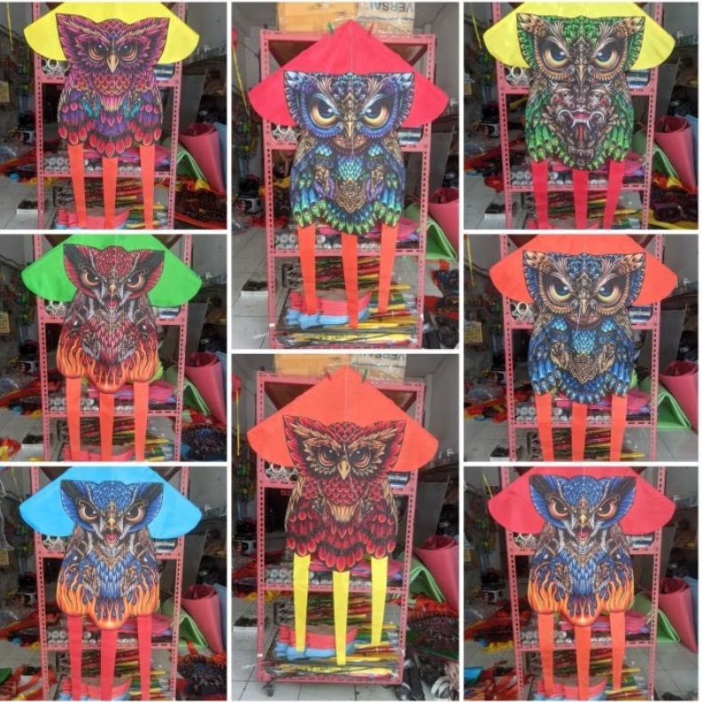 layangan celepuk printing knockdown