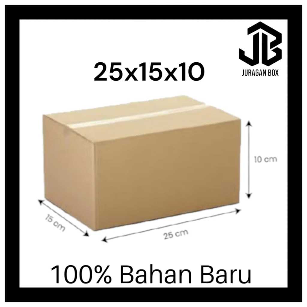

JB Kardus Packaging Ukuran 25x15x10 BARU I TEBAL I KUAT Kardus Box Kotak Bahan Baru