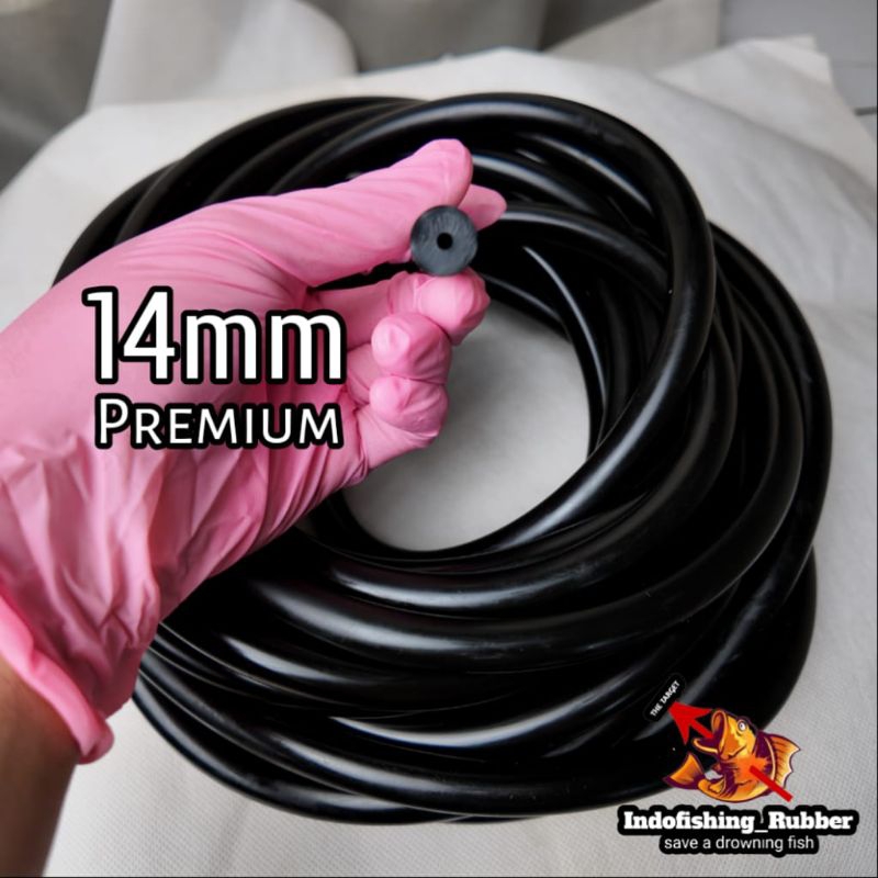 RB Karet Speargun 14mm Full Hitam Premium Indofishingrubber Spearfishing Spergun Panah Ikan Laut