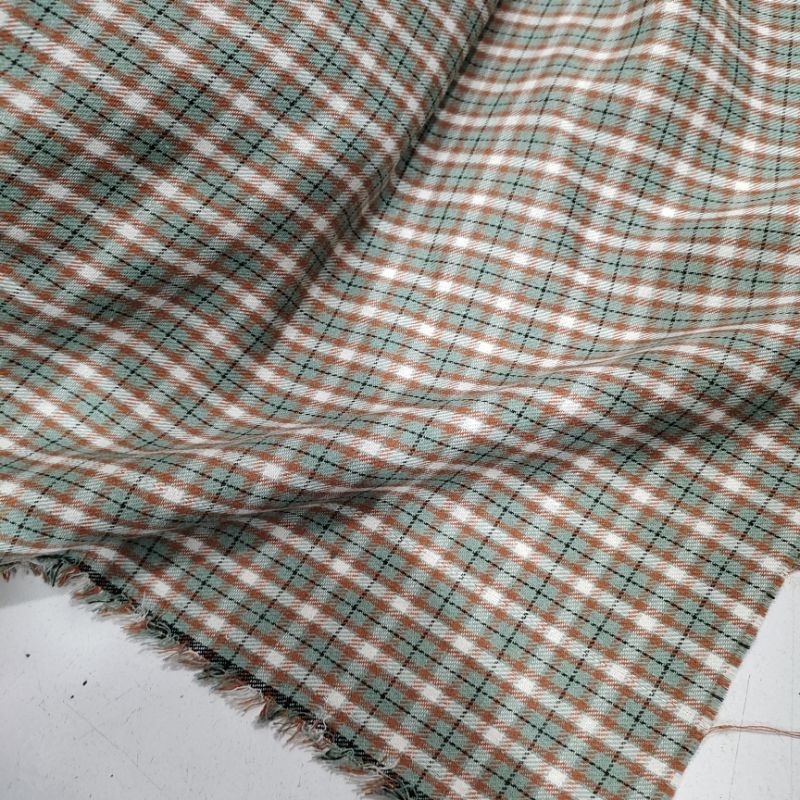 Kain flanel motif kotak - bahan katun flanel premium - kain cotton flanel tr