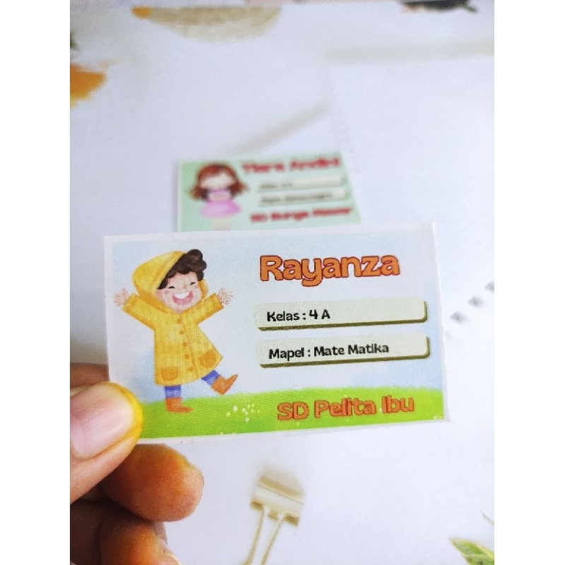 

30 Pcs lebar label Nama bisa custome I Label Anak Sekolah | Label Mata Pelajaran