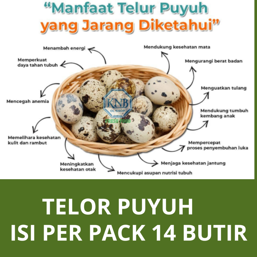 

Telor Puyuh per pack isi14 butir