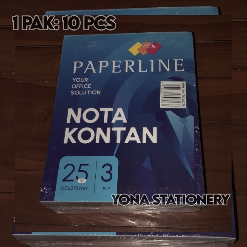 

Paperline | Buku Nota Kontan 3 Ply/B3 | 1 Pak: 10 buku
