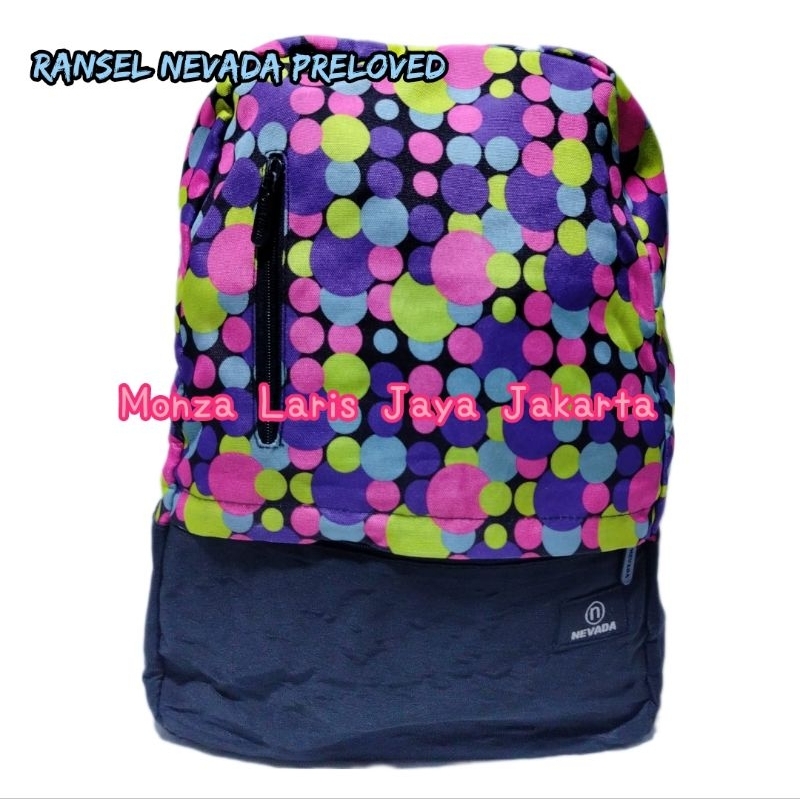 Tas Ransel Backpack Pria Wanita Branded Nevada Kanvas Bekas Second Preloved Original