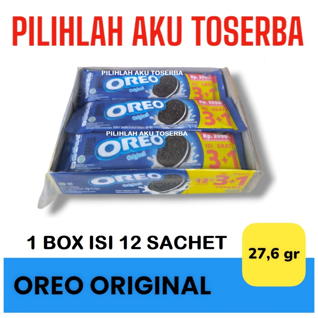 

Biskuit Oreo Original Krim Vanilla 12 x 27 gr ( HARGA PER BOX )