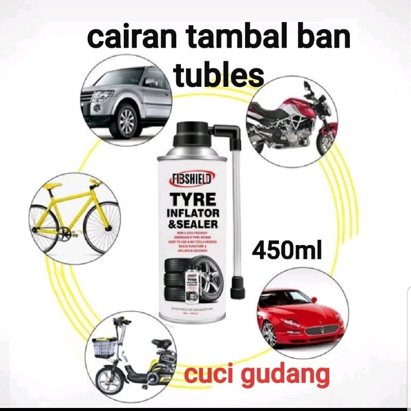 Cairan tambal ban tubles cairan anti bocor ban tubles mobil ,motor dan sepeda