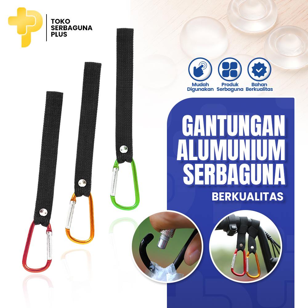 Carbiner Gantungan Kunci Aluminium Alat Pengait Barang Sepeda Motor Touring Aksesoris Tali Penjepit 