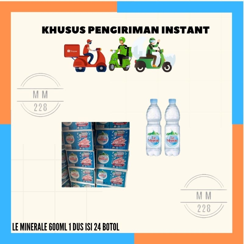 

LE MINERALE 600ml 1 DUS ISI 24 BOTOL