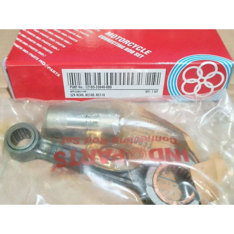 STANG SETANG SEHER CONNECTING ROD SET SUZUKI RC80 BRAVO CRYSTAL RC100 TORNADO RC110 ORIGINAL INDOPAR