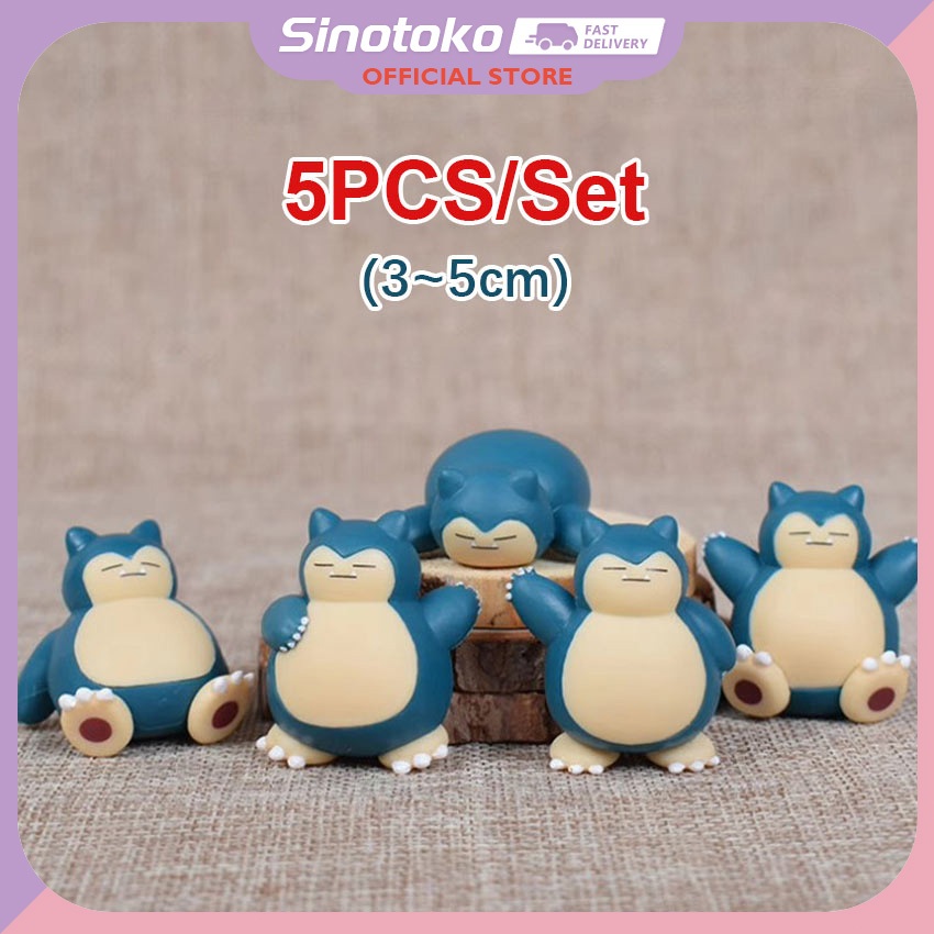5 Pcs / Set Boneka Pokémon Snorlax / Boneka Pokémon Snorlax / Hadiah Ulang Tahun Boneka Snorlax