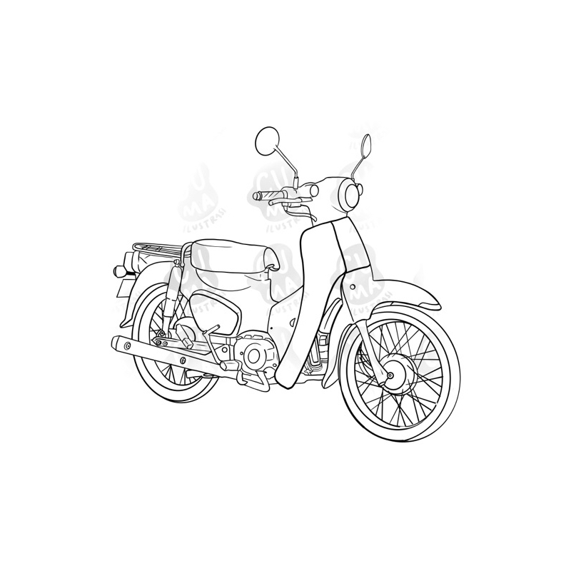 

Line Art Kendaraan Mobil dan Motor (Digital)
