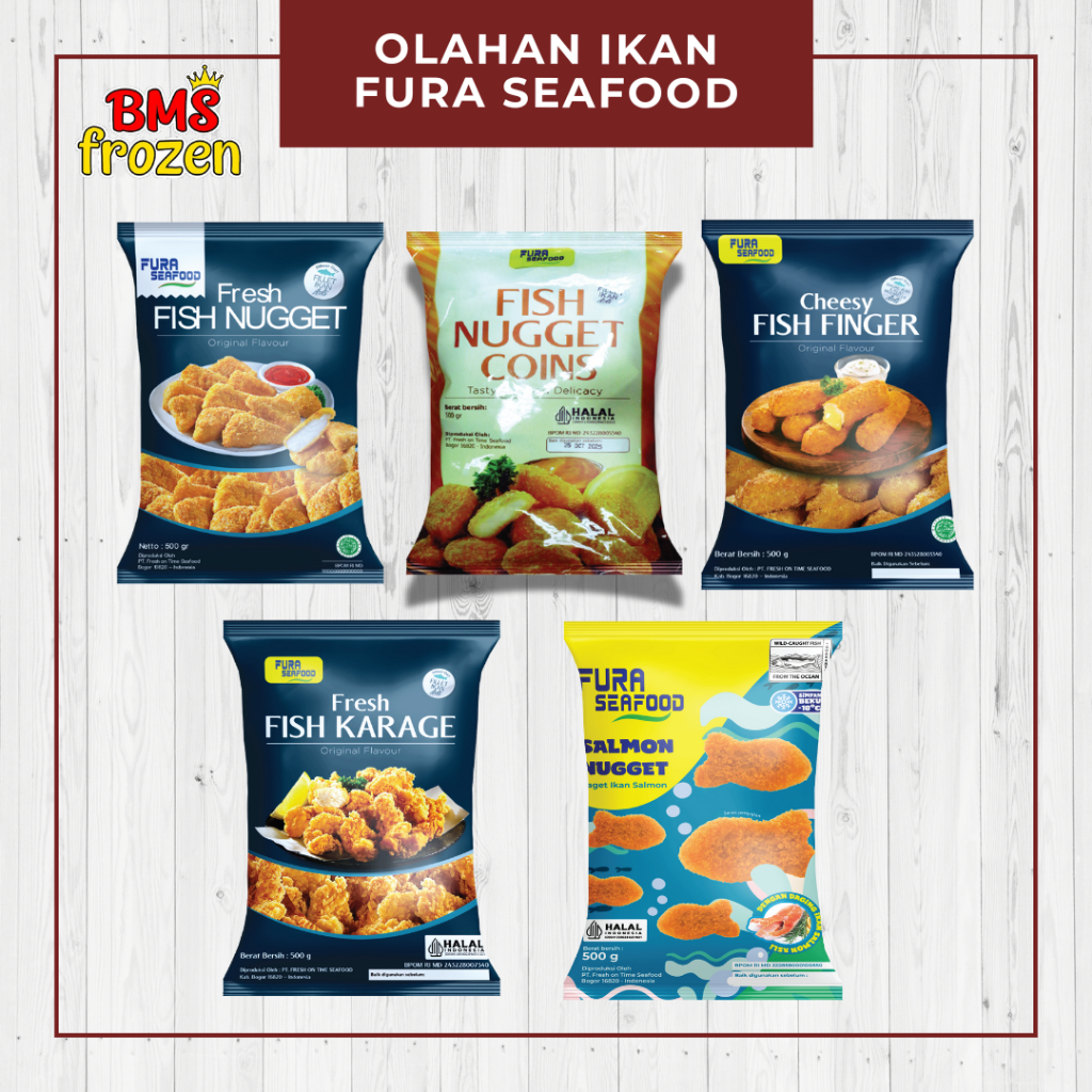 

BMS Frozen Mart | Fura Seafood - Fish Karage - Fish Nugget - Nugget Coin - Cheesy Nugget