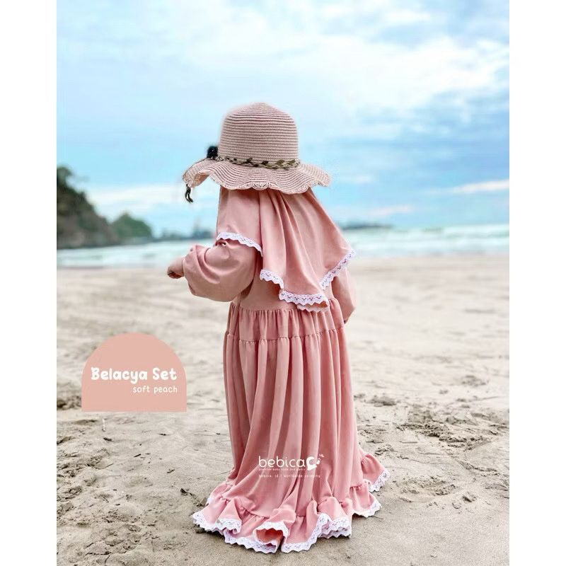 Preloved BEBICA Belacya Set Gamis dan Hijab Anak