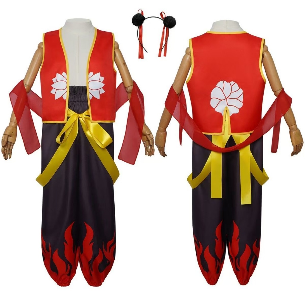 New Nezha Magic Children's Sea Going Costume Halloween Nezha Shengong Leopard Cosplay anime Dance Pl