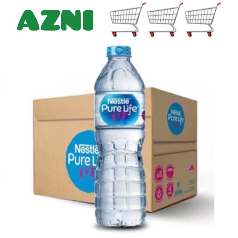 

Nestle Pure Life 1 Dus Karton 600ml x 24Pcs/ 1,5 Liter x 12Pcs - Air Mineral Purelife