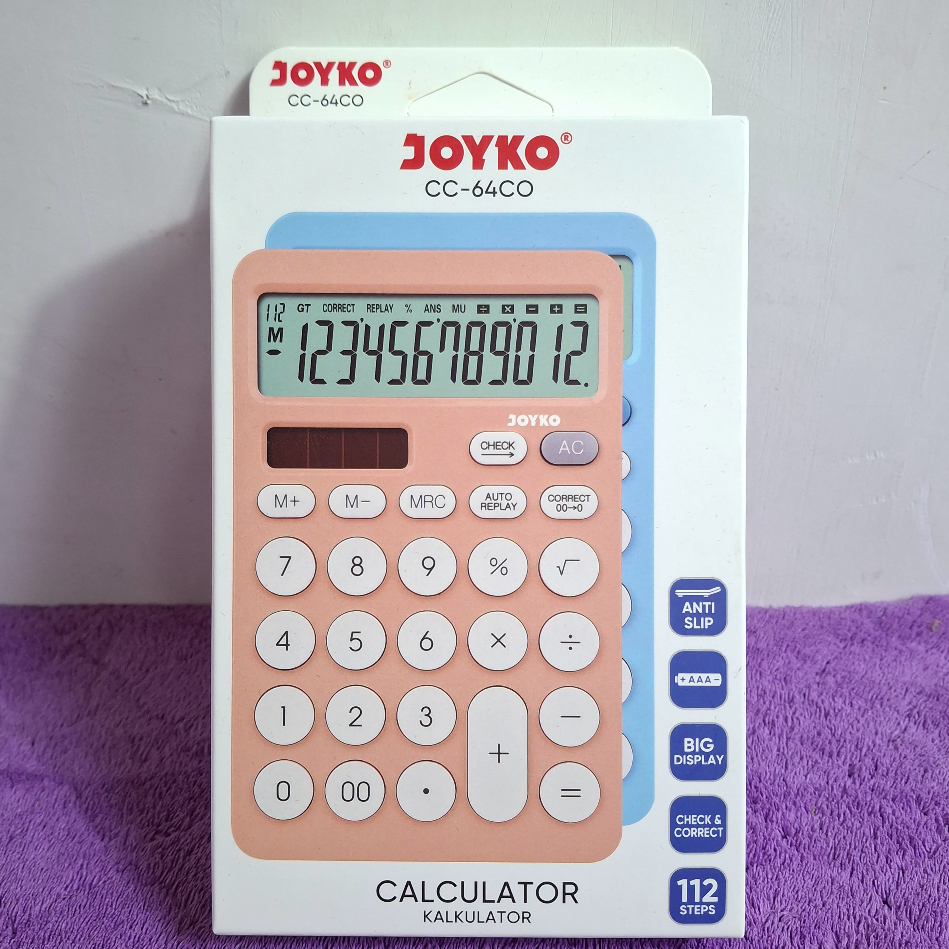 

Calculator Kalkulator Joyko CC-64CO 12 Digits Check & Correct