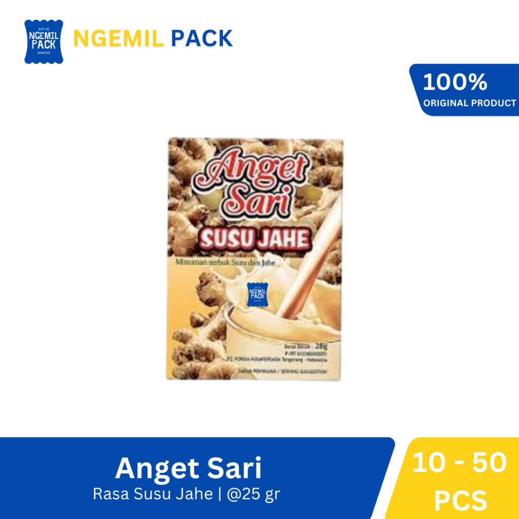 

Anget Sari Susu Jahe Isi 10pcs/50pcs @25Gr