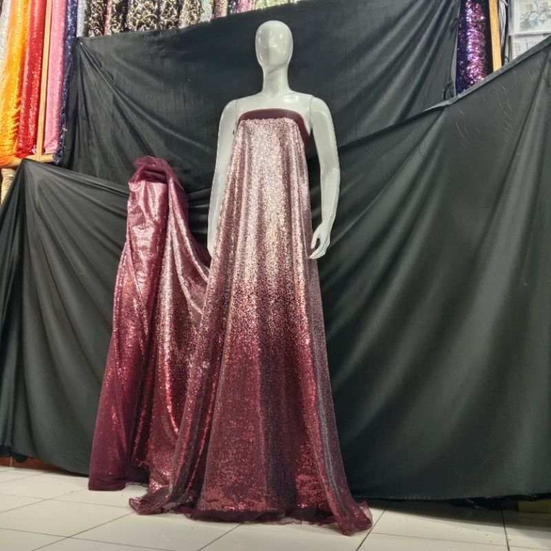 BAHAN/KAIN TILLE SQUIN GRADASI SERIBU PAYET