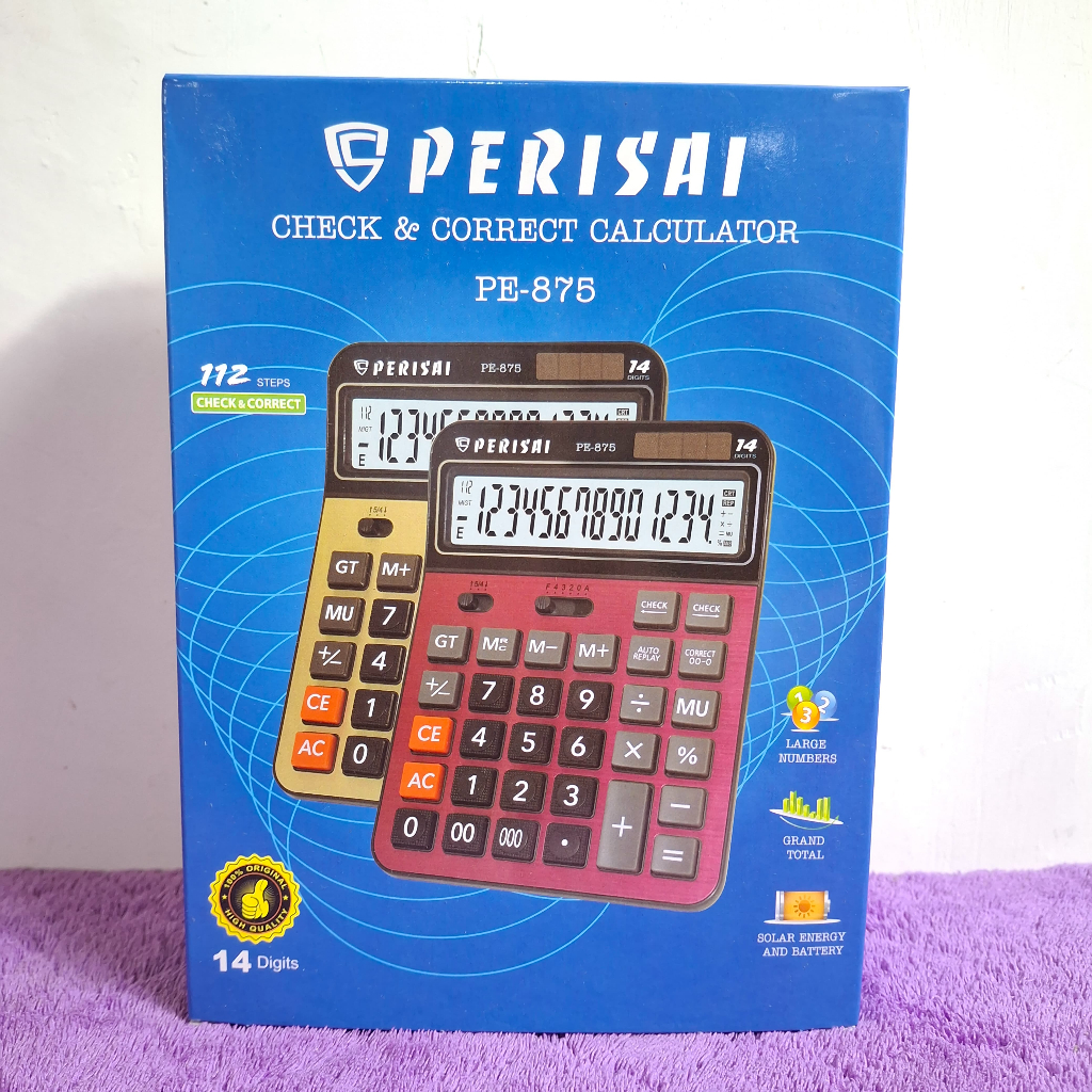 

Kalkulator Jumbo PERISAI Calculator PE-875