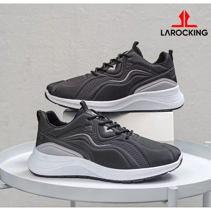 Larocking Horizon Hitam Abu Putih Size 40 Sepatu Sneakers Sport Original