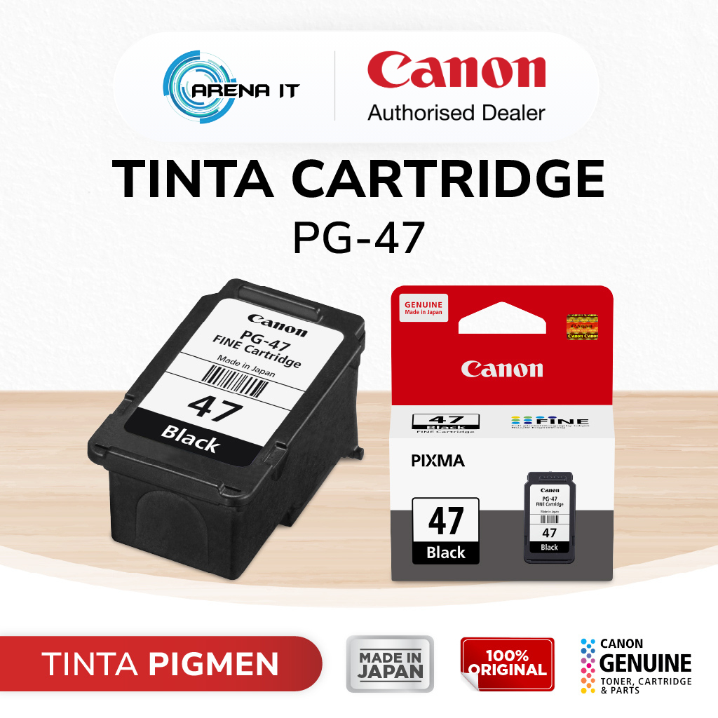 Tinta Original Canon 47 Black PG47 - Tinta Canon E410 E470 E3170 E470 E4570 - Tinta Cartridge Katrid
