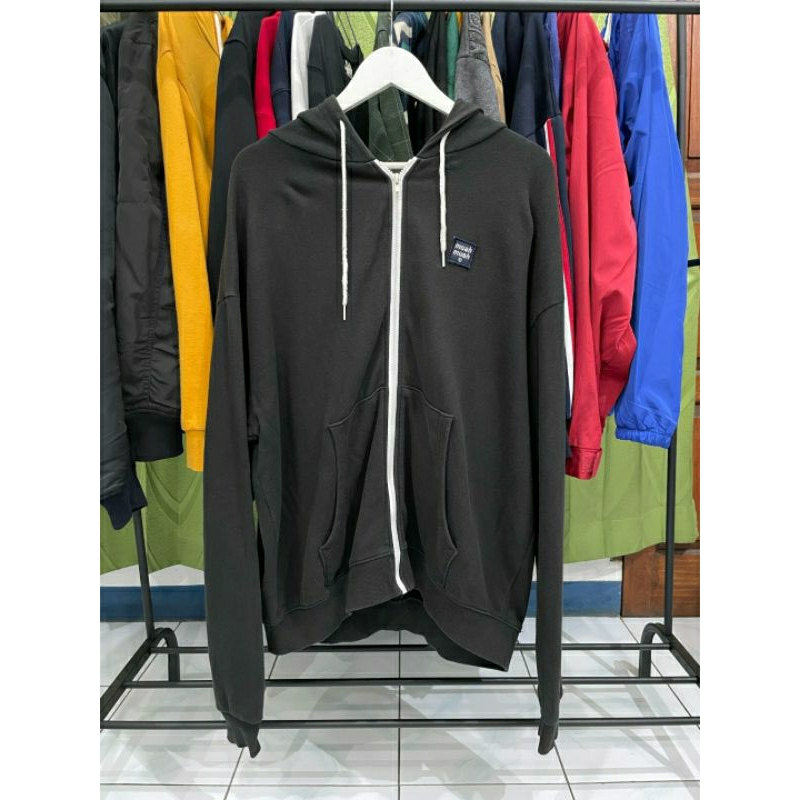 Jaket Zipper Pria MuahMuah Oversize