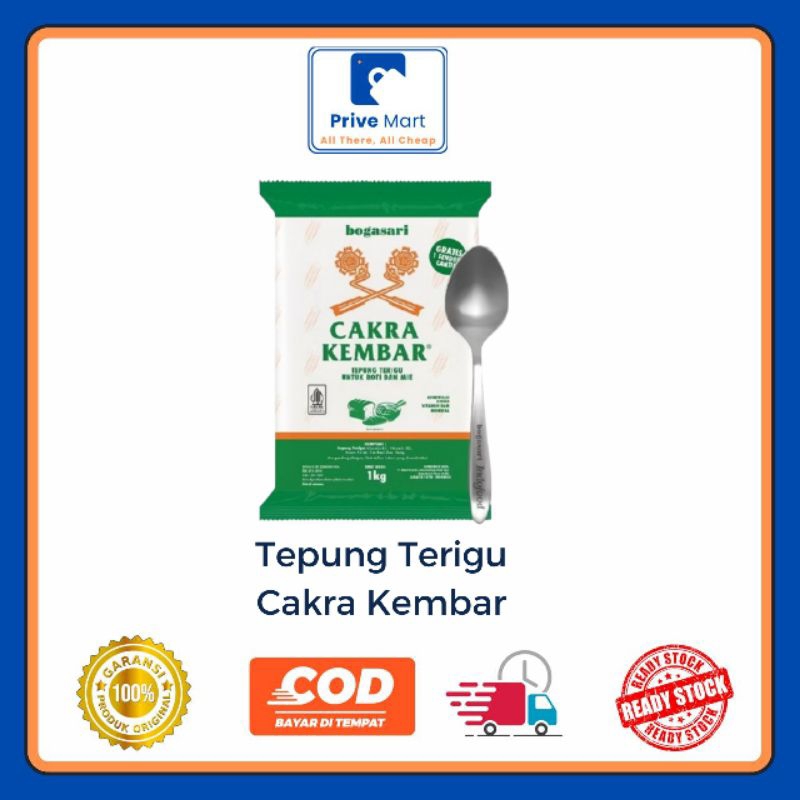 

Bogasari Cakra Kembar Tepung Terigu 1kg Prive Mart