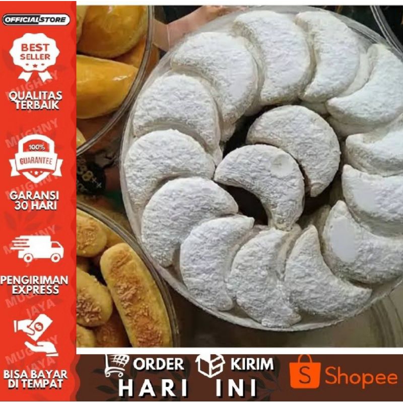 

kue Lebaran putri salju 250 gr produksi setiap hari