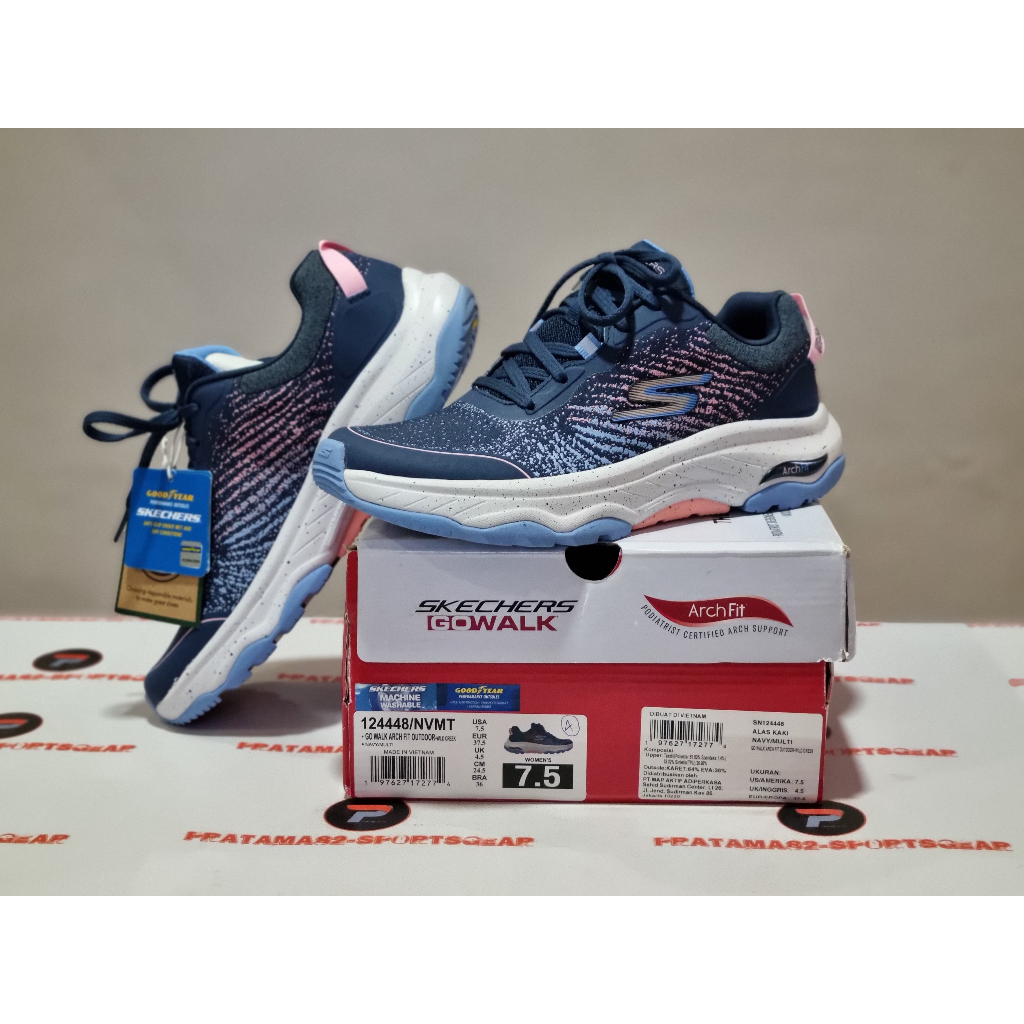 SIZE 37.5 (24.5 CM) - ORIGINAL ASLI SKECHERS GO WALK ARCH FIT OUTDOOR GOODYEAR SEPATU TRAIL HIKING W