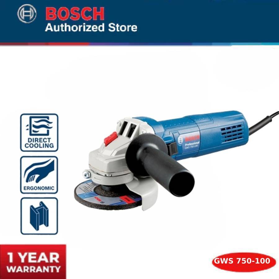 Bosch GWS 750-100 4" Angle Grinder / Gerinda Tangan 4 Inch