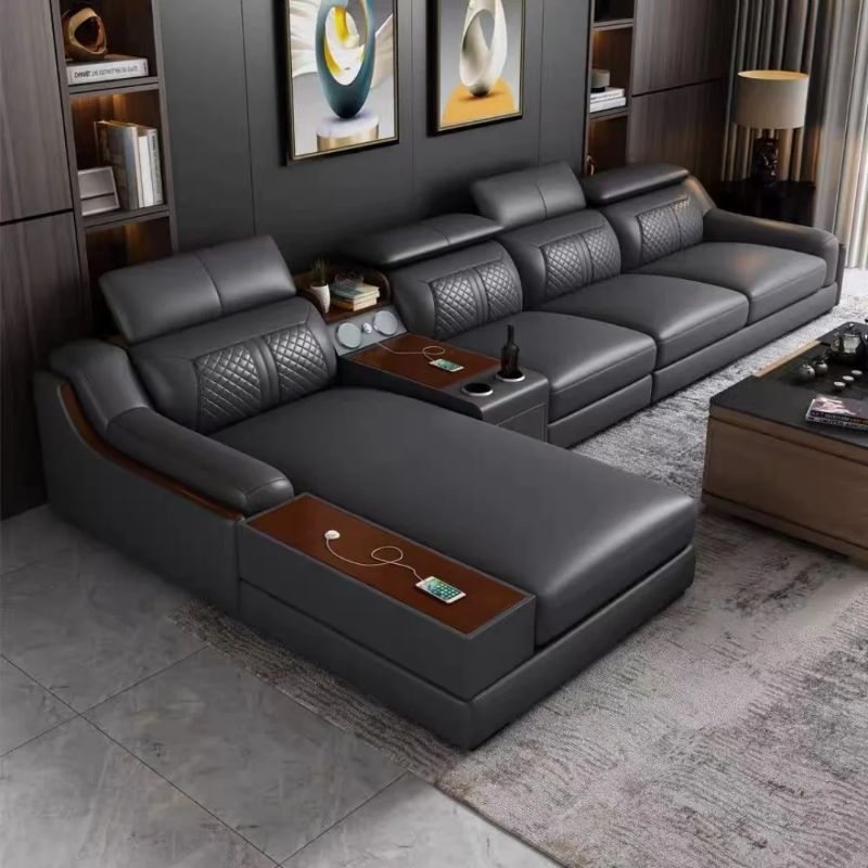 sofa kulit fullset model terbaru