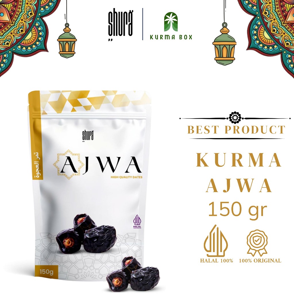 

Shura Kurma Ajwa Kurma Nabi Asli Saudi Madinah Oleh Oleh Haji Kemasan Pouch 150 Gram