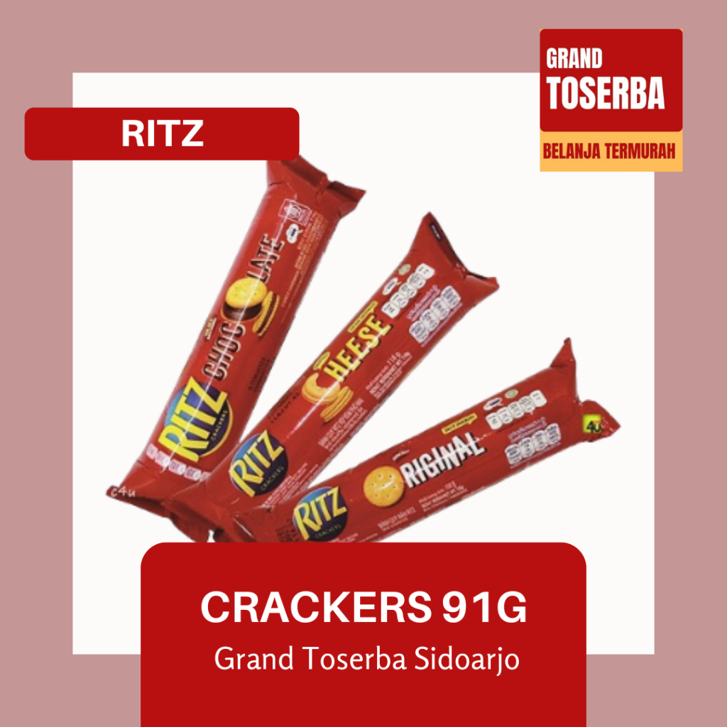 

RITZ BISKUIT SANDWICH 91G / BISKUIT ORIGINAL DAN COKELAT RENYAH