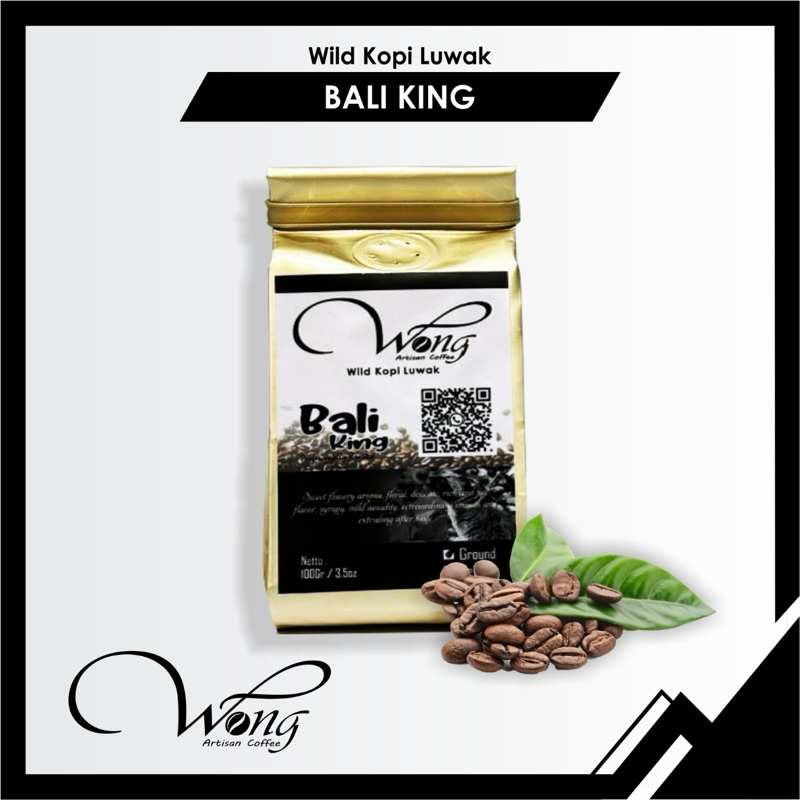 

Wild Kopi Luwak Wong Coffee Artisan Pure 100% Bali King