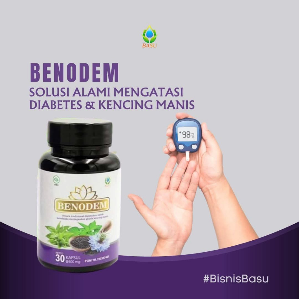 

Tsubasu Benodem BASU Kapsul Diabetes Meringankan Gejala Kencing Manis