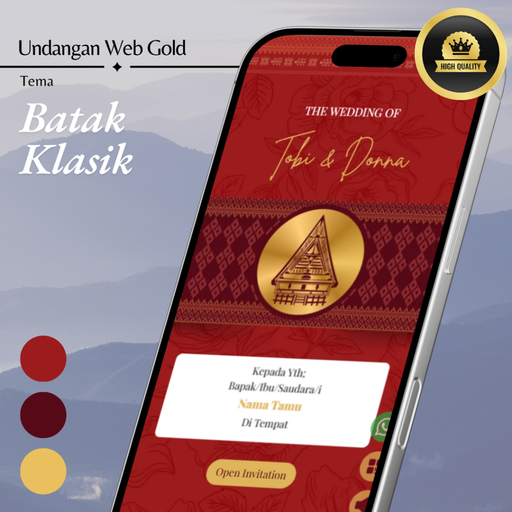Batak Klasik - Undangan Digital Website Gold