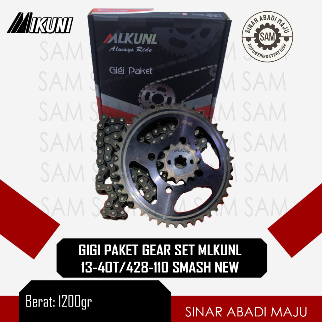 GIGI PAKET GIR SET MLKUNL 13-40T / 428-110 SMASH NEW 40T