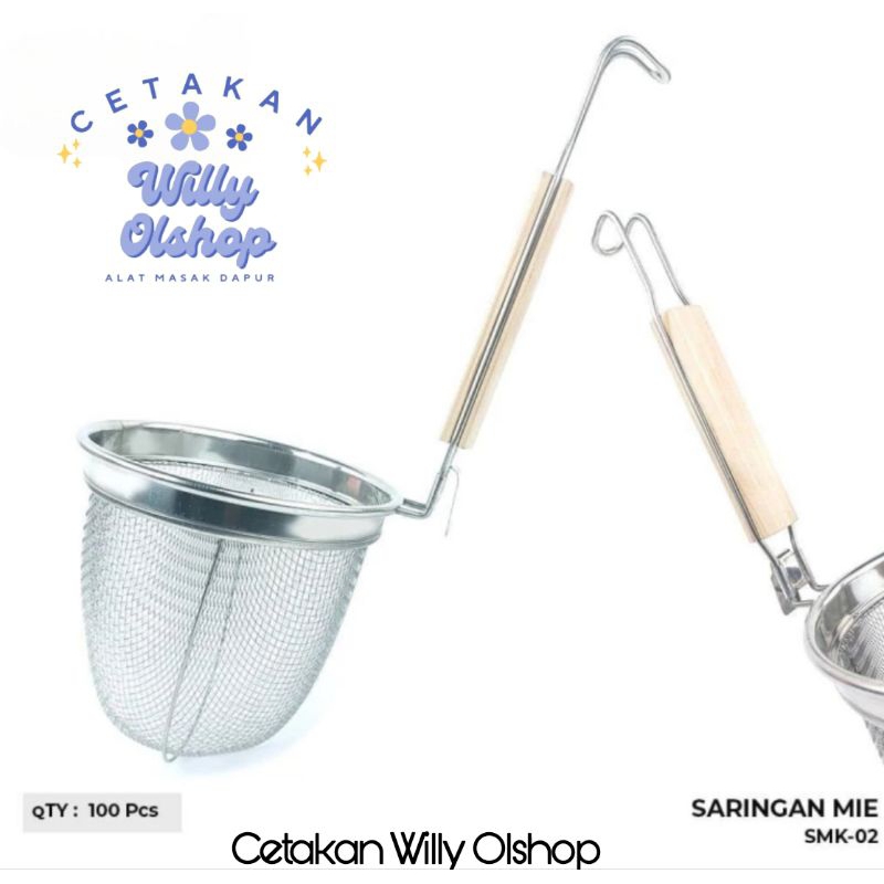 Saringan Mie Ayam Kocok Gagang Kayu