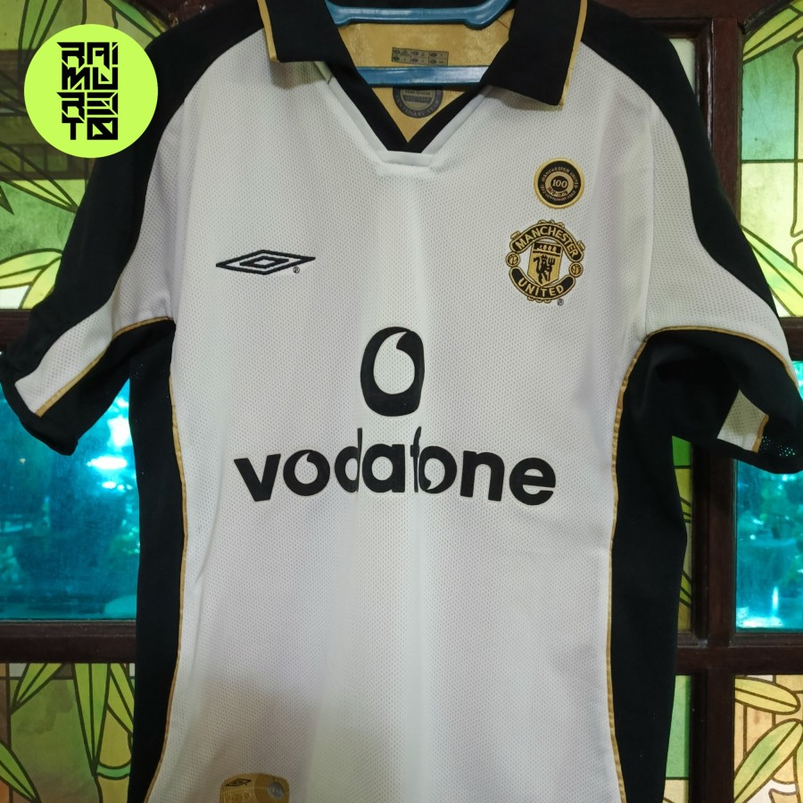 Jersey MU Manchester United 2001/02 Centenary Away/Third Reversible Original Size S (Fit M)
