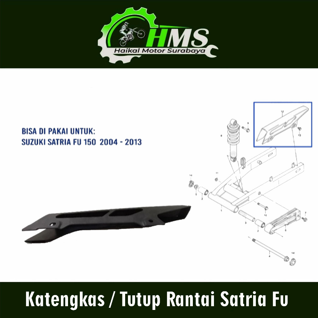 Katengkas / Tutup Rantai Satria Fu - Penutup Tutup Pelindung Cover Rantai Plastik Satria FU Karbu