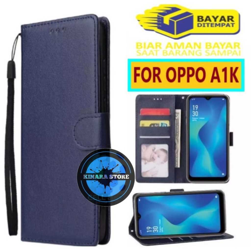 Flip Case OPPO A1K Case Wallet Kulit Casing Dompet Case Wallet Leather Flip Case OPPO A1K Casing hp