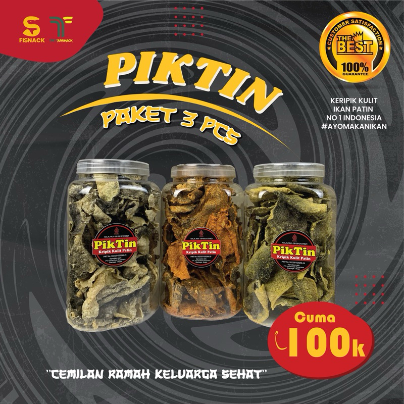 

Paket 3 Pcs Keripik Kulit Patin | Kulit Patin Asli | Piktin